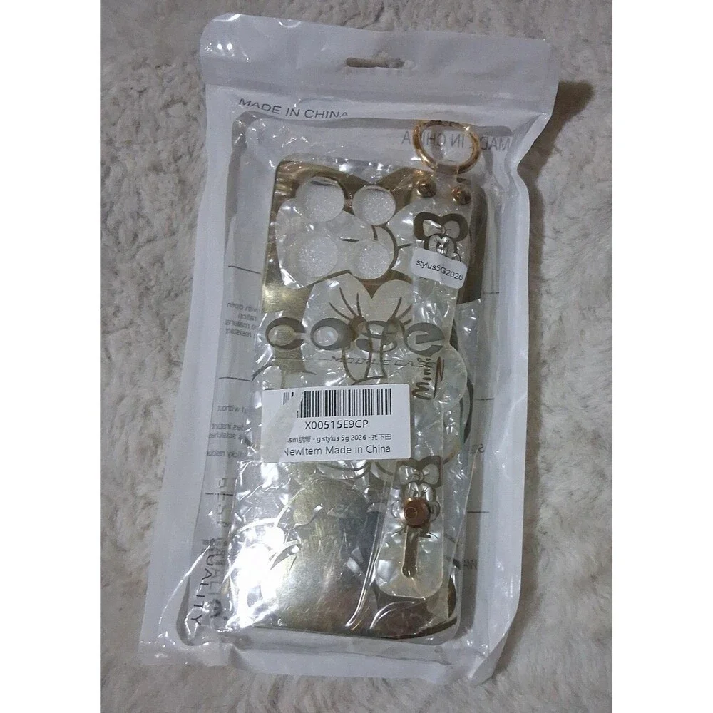 Mini Mouse clear/gold AI Motorola 5G stylus style phones